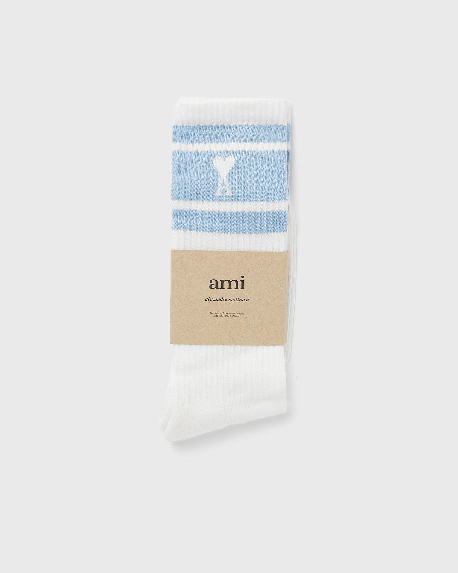 Ponožky AMI Paris ADC STRIPED SOCKS Biela | USC001.AW0015-484, 0