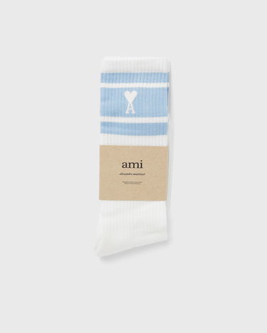 Ponožky AMI Paris ADC STRIPED SOCKS Biela | USC001.AW0015-484, 0