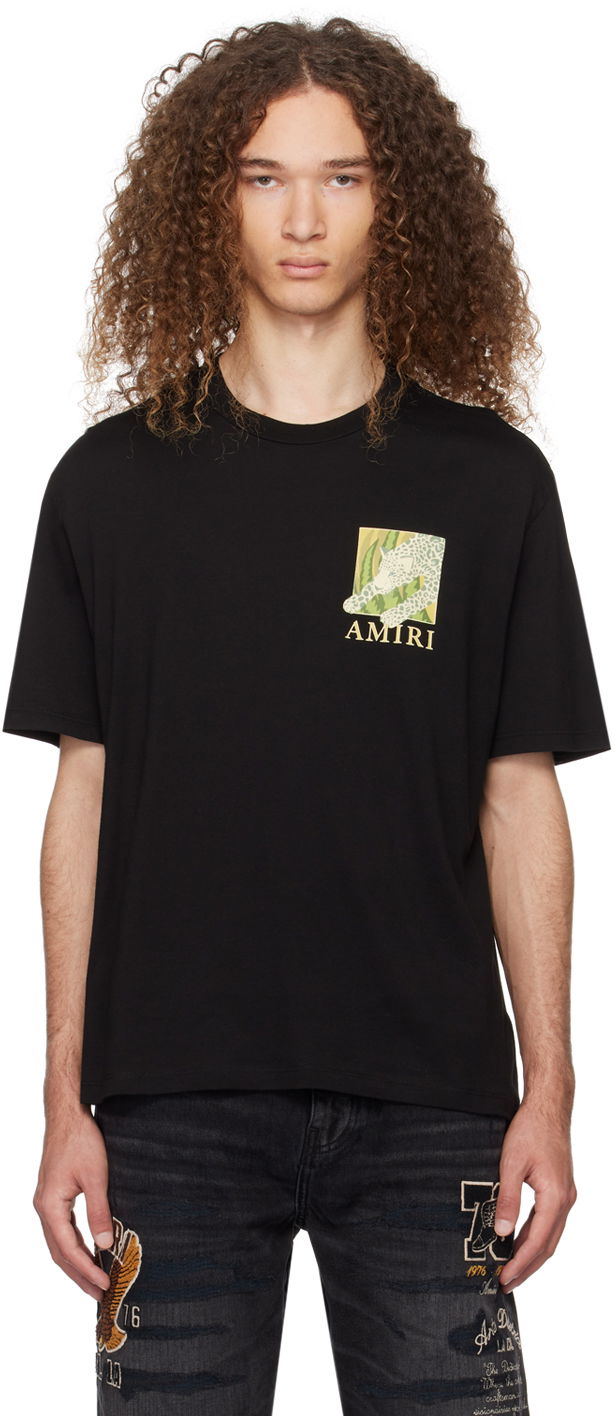 Tričko AMIRI Leopard T-Shirt Čierna | AMJYTE1020