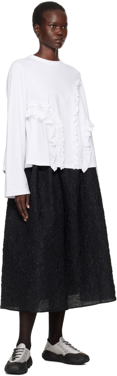 Sveter Cecilie Bahnsen Cecilie Bahnsen Alva Ruffle Sweatshirt Biela | 4.24RTW11004 ALVA T-SHIRT, 3