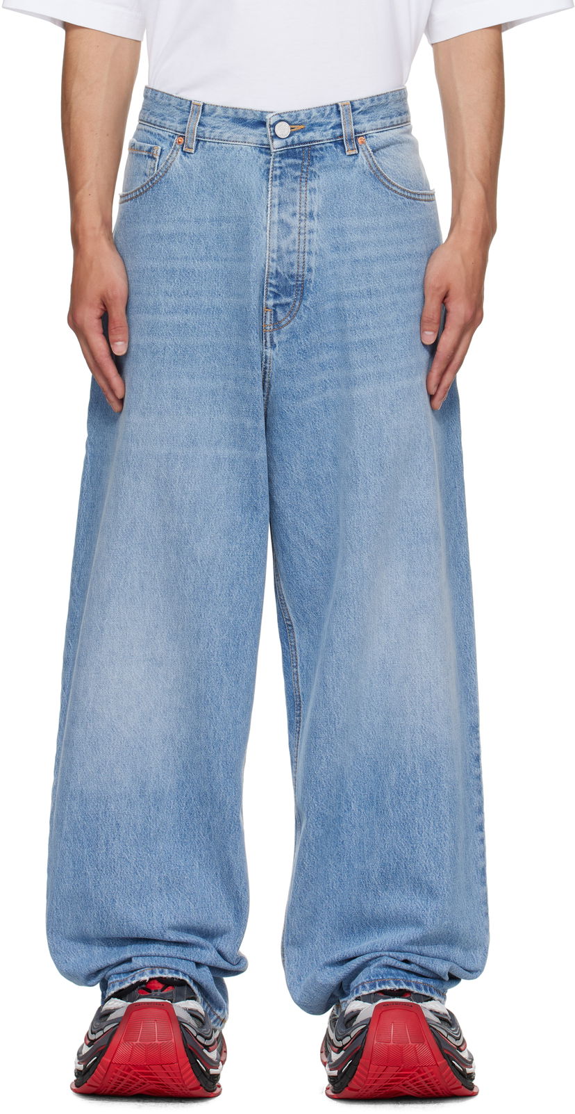 Džínsy VETEMENTS Vetements Anarchy Reworked Jeans Modrá | UH76DP120LB1