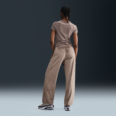 Nohavice Nike Sportswear Chill Knit Mid-Rise Velvet Pants Béžová | HJ0922-233, 2