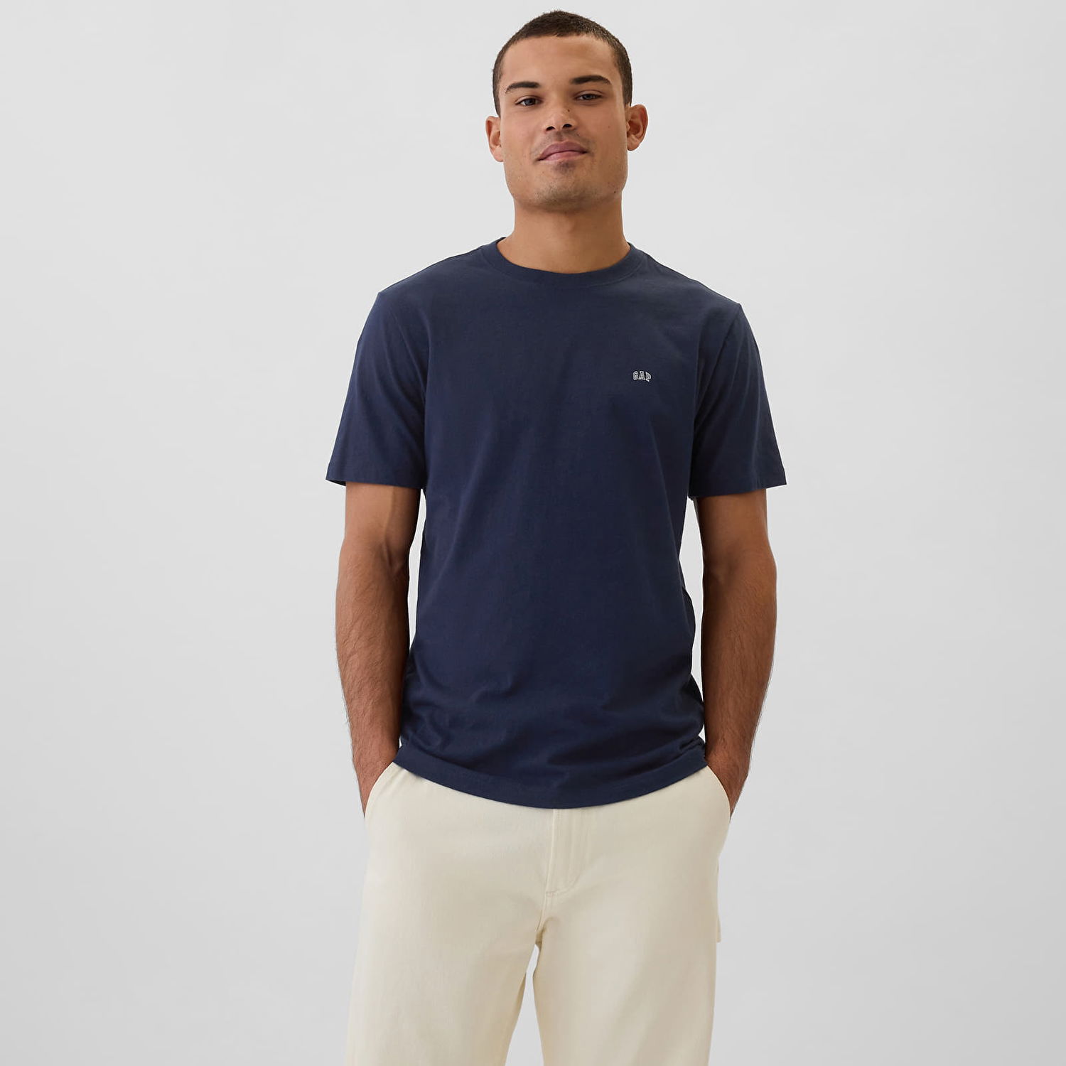 Tričko GAP T-shirt Micro Logo Crew Tapestry Navy S Čierna | 502022-03, 0