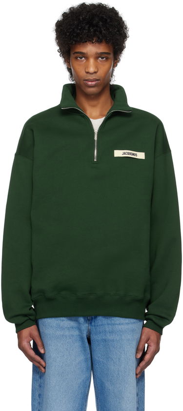 Sveter Jacquemus Jacquemus Gros Grain Zipped-Rollneck Sweatshirt Zelené | 25E255JS283-2458, 0