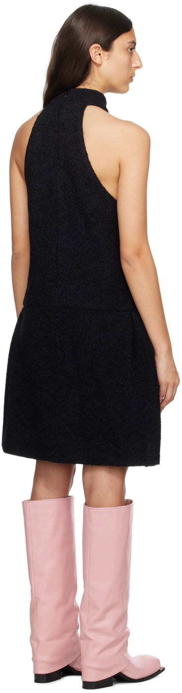 Šaty We11done We11done Pleated Halter Neck Minidress Čierna | WD-OP3-23-106-W-BK, 2