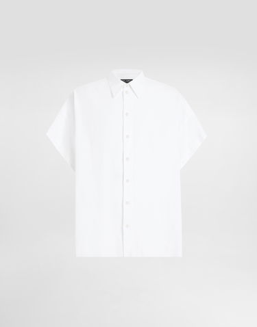 Košeľa Dolce & Gabbana Dolce & Gabbana Linen Short Sleeve Shirt Biela | G5NE4TFU4JBW0800, 0