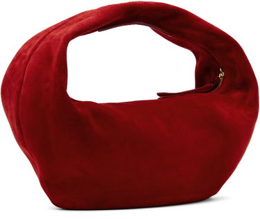 Taška cez rameno Khaite KHAITE Medium Olivia Suede Shoulder Bag Červená | H6015-726, 2