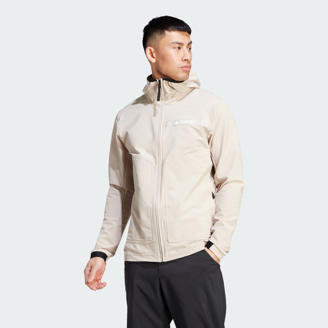 Bunda adidas Performance TERREX Multi Soft Shell Béžová | HZ4423, 0