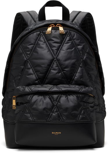 Batoh Balmain Balmain Quilted Diamond Backpack Čierna | EM1GE150TTNY, 0