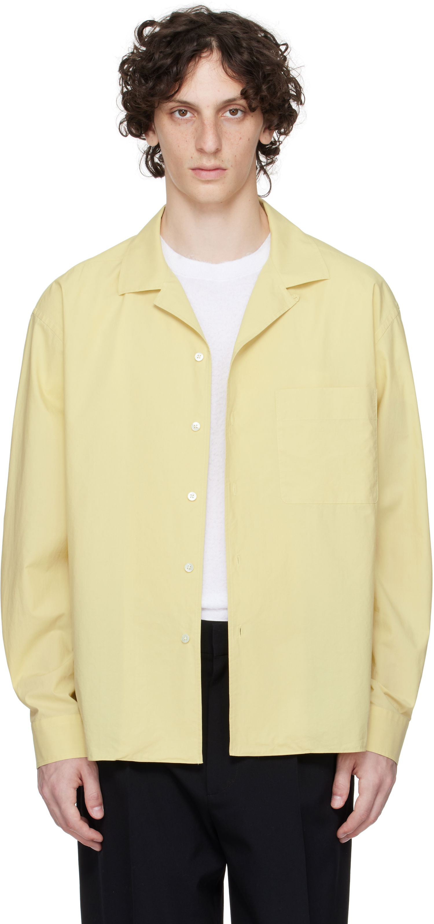 Košeľa The Row The Row Elijas Camp Collar Shirt Žltá | 942-W2567, 0