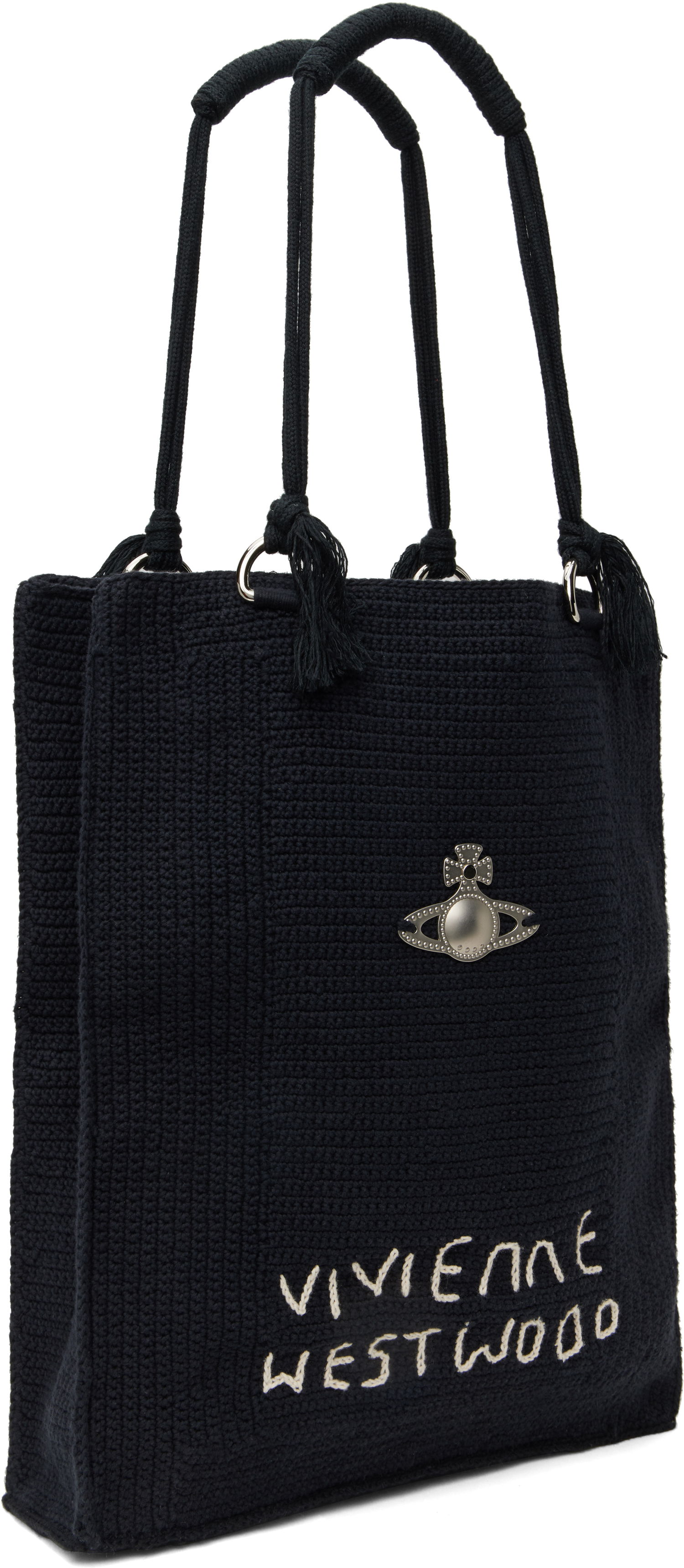 Tote bag Vivienne Westwood Vivienne Westwood Large Mabel Crochet Tote Čierna | 4D010005U-K004W-, 1