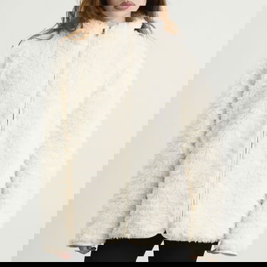 Bunda SKIMS Faux Fur Zip Up Jacket Biela | ZU-ZUP-10193W-EGT, 2