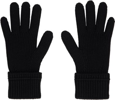 Rukavice Burberry Burberry Wool Gloves with Logo Patch Čierna | 8114593, 1