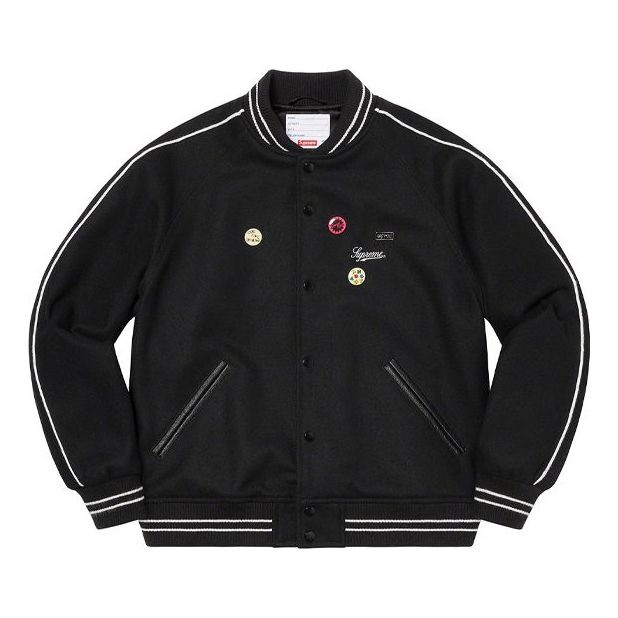 Bomber bunda Supreme Jamie Reid Varsity Jacket Čierna | SUP-SS21-686