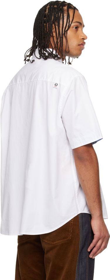 Košeľa AAPE by A Bathing Ape 'AAPENOW' Moonface Logo Short Sleeve Button-Up Shirt Biela | AAPSRM8518XANWHX, 2