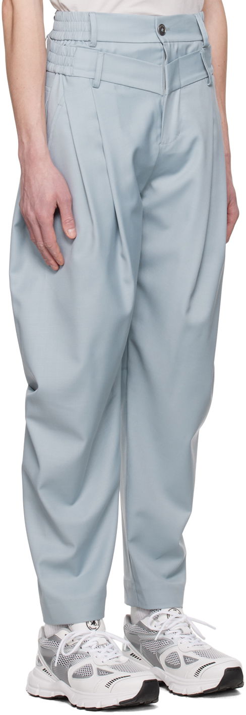 Nohavice Feng Chen Wang Feng Chen Wang Double Waistband Trousers Modrá | FUS15TR05, 1