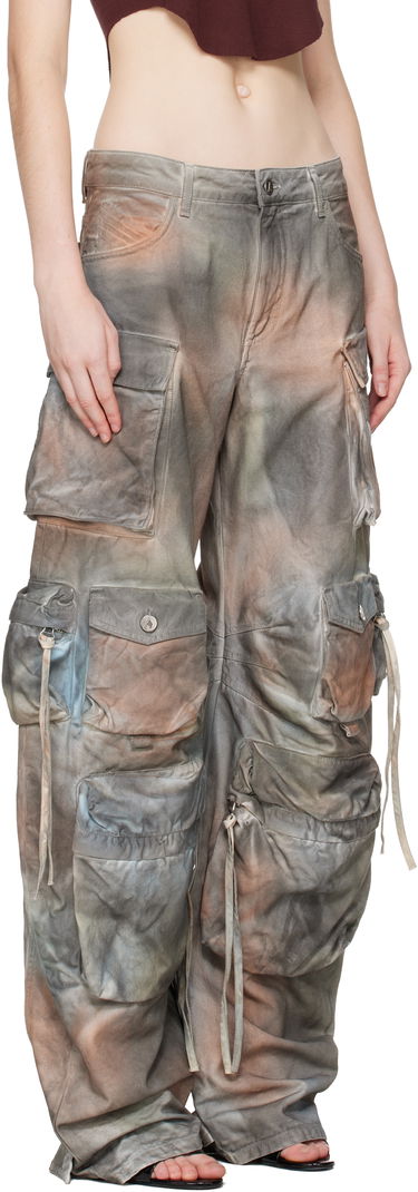 Cargo nohavice The Attico Fern Distressed Wide-Leg Cargo Jeans Rôznofarebný | 251WCP00084 DDD109TR, 1