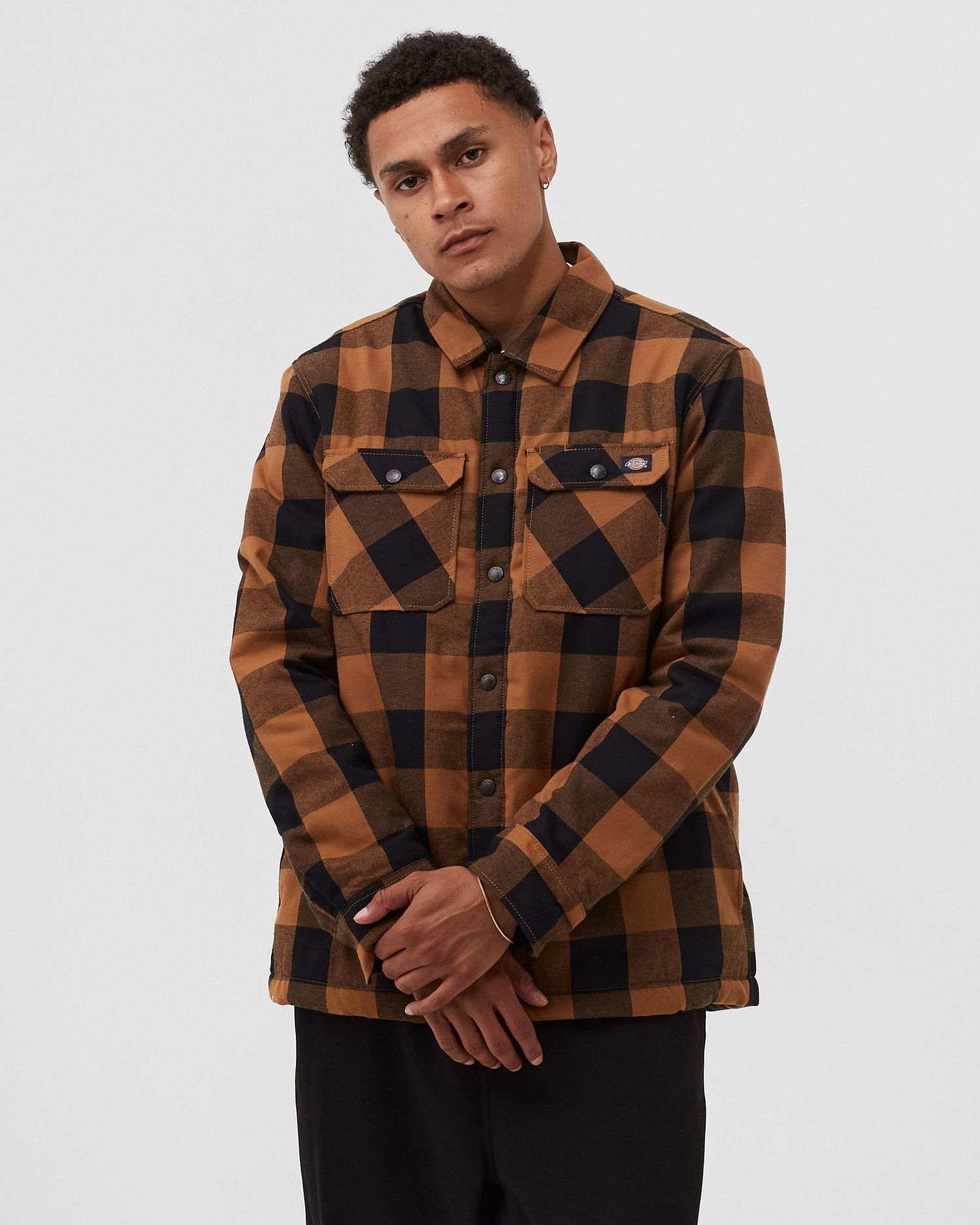 Košeľa Dickies LINED SACRAMENTO Hnedá | 195438430236, 1