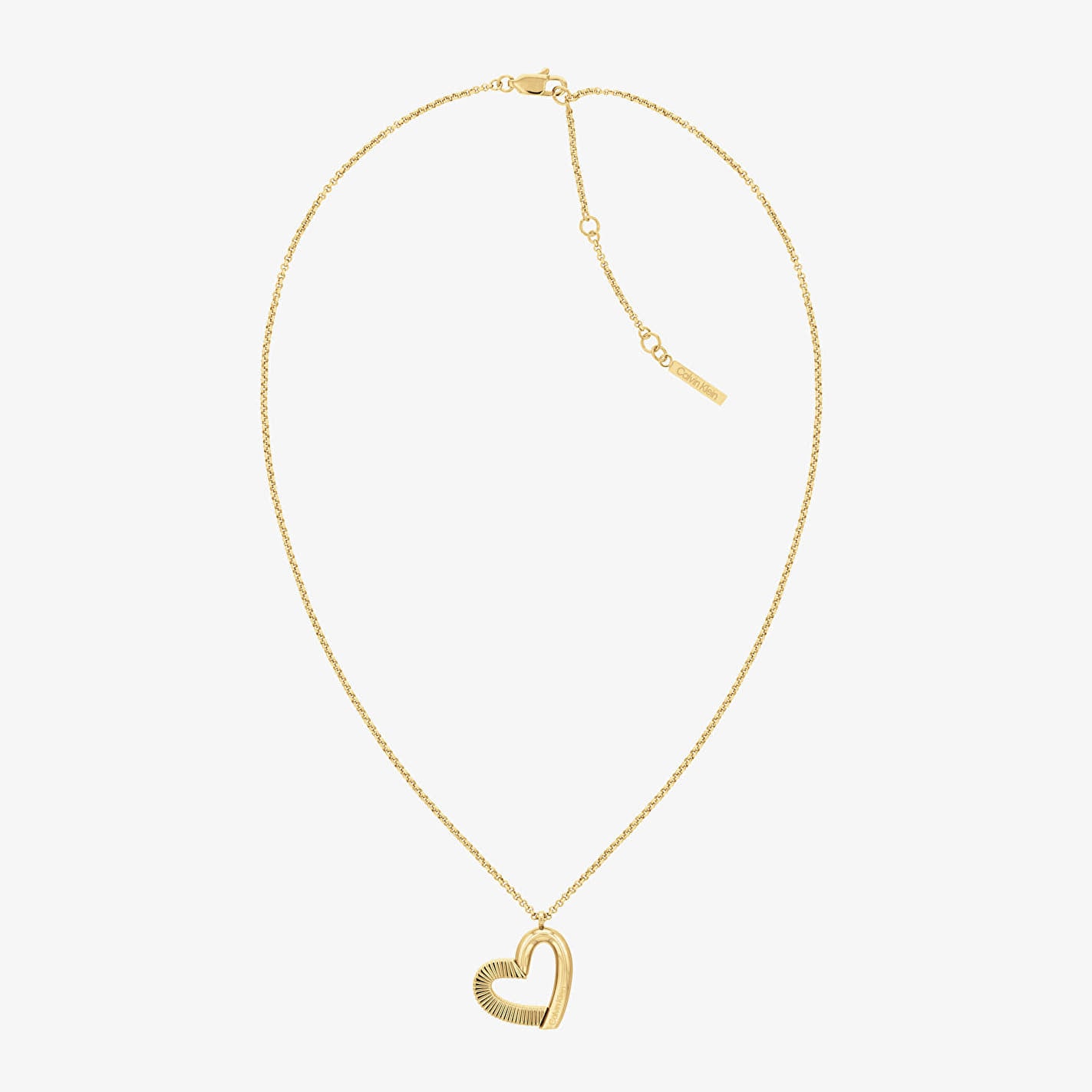 Náhrdelník CALVIN KLEIN Ribbed Heart Pendant Necklace Žltá | 35000385, 1