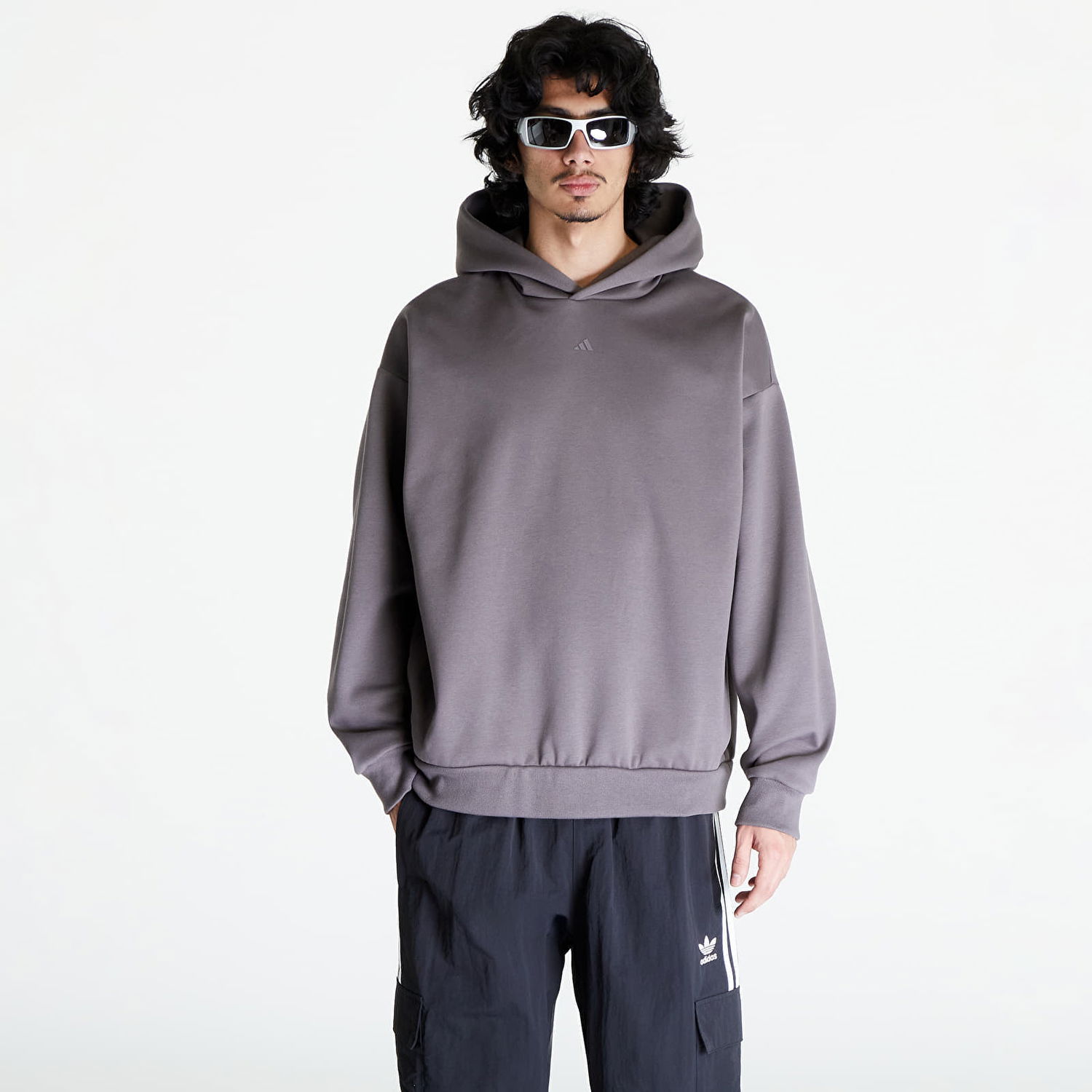 Mikina adidas Performance adidas One Fleece Basketball Hoodie Šedá | IX1964, 0
