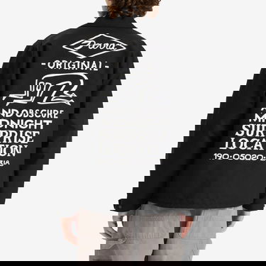 Bunda By Parra Parra Midnight Surprise Coach Jacket with Embroidered P and Script Logos Čierna | 53441-BLK, 3