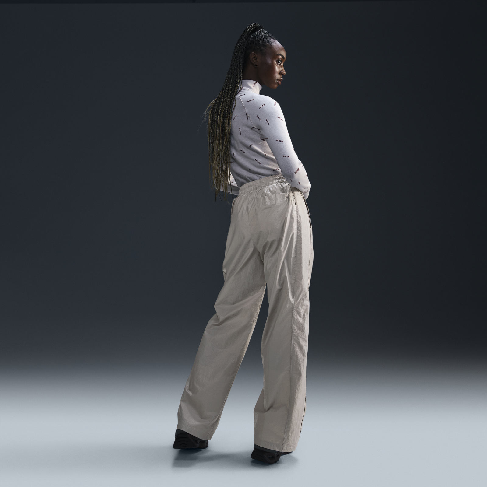 Woven High Waist Pants