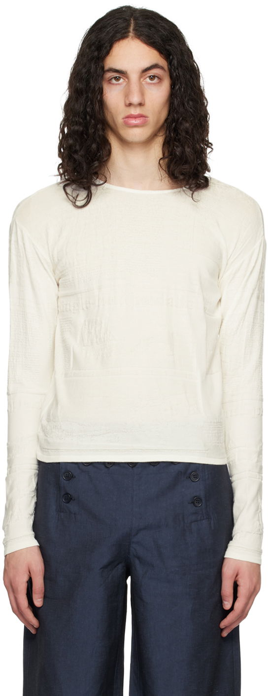 Tričko Serapis Embossed Long Sleeve T-Shirt Biela | SS23_KT_3, 0
