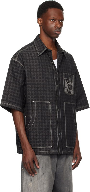 Košeľa AMIRI AMIRI 'MA' Quad Work Shirt Čierna | AMSTCA1141, 1