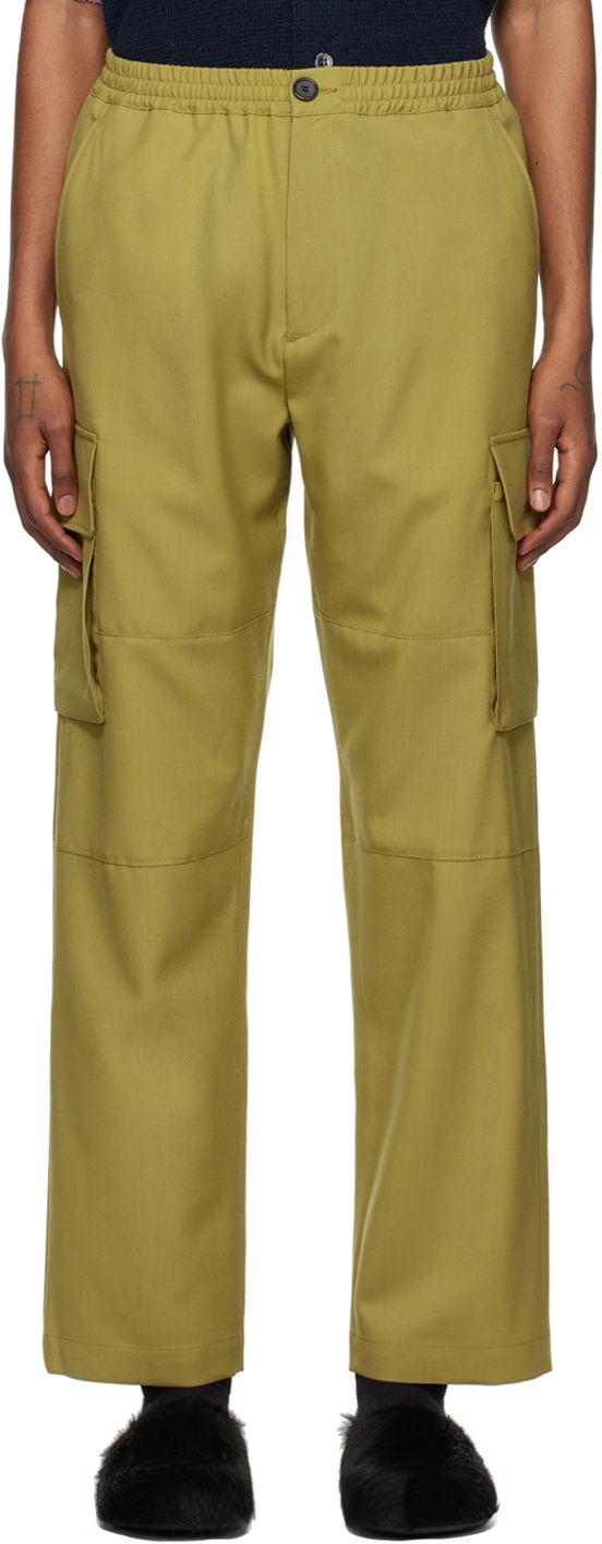 Cargo nohavice Marni Drawstring Cargo Pants Zelené | PUMU0207U2 TW839, 0