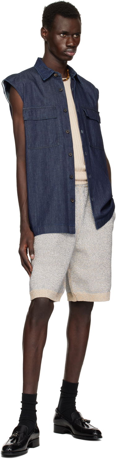 Košeľa Dries Van Noten Dries Van Noten Sleeveless Denim Shirt Modrá | 251-020728-1553, 3