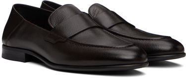 Tenisky a topánky BOSS Tumbled Leather Penny Loafers Čierna | 50548074, 4