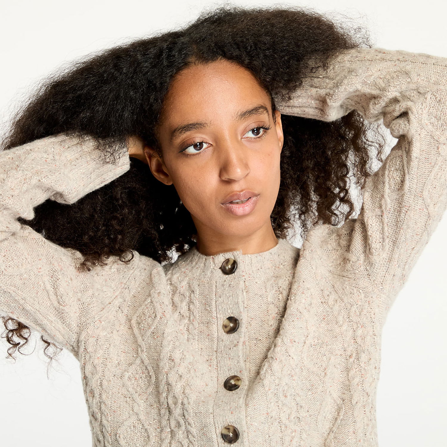 Sveter Levi's Primrose Cable Cardigan Beige Béžová | A8920-0004, 1