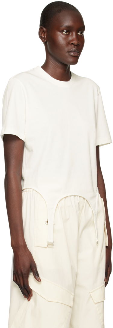 Crop Top Dion Lee Garter Slim T-Shirt Čierna | C3098R23, 4
