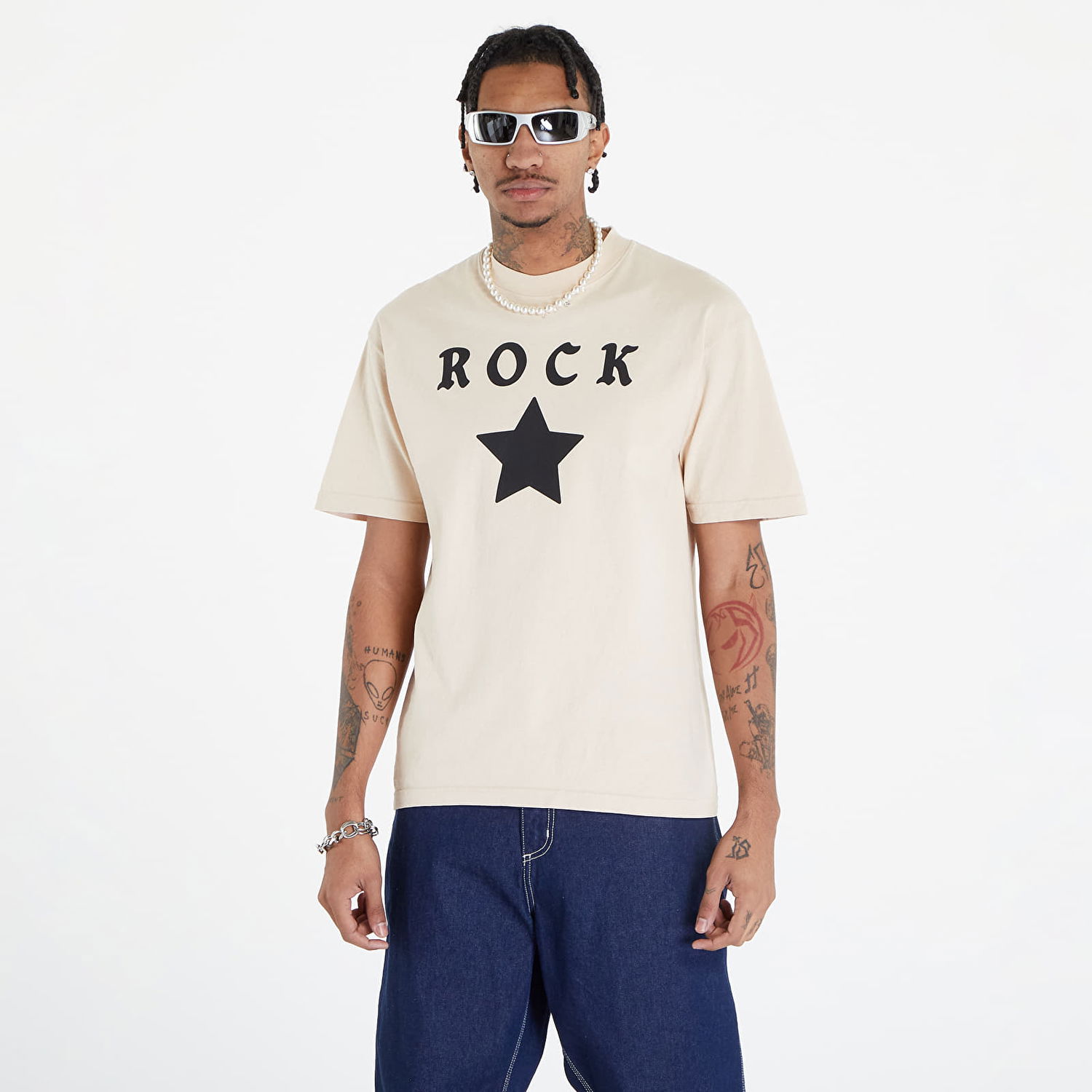 Tričko Pleasures x N.E.R.D Rockstar Béžová | P23N004 TAN, 0