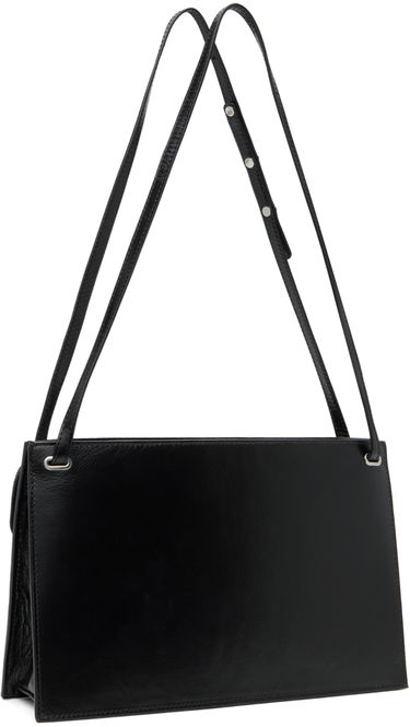 Taška cez rameno BY FAR Leather Double Pocket Tote Bag Čierna | SWBSB024LL002BK001PL, 2