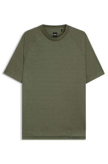 Tričko BOSS Regular Fit Stretch T-Shirt Zelené | 50544008
