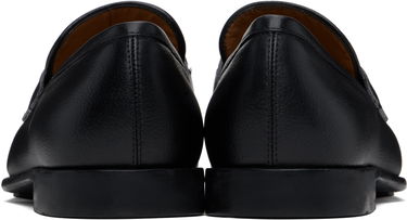 Tenisky a topánky FERRAGAMO Leather Loafers With Gancini Ornament Čierna | 768931, 1