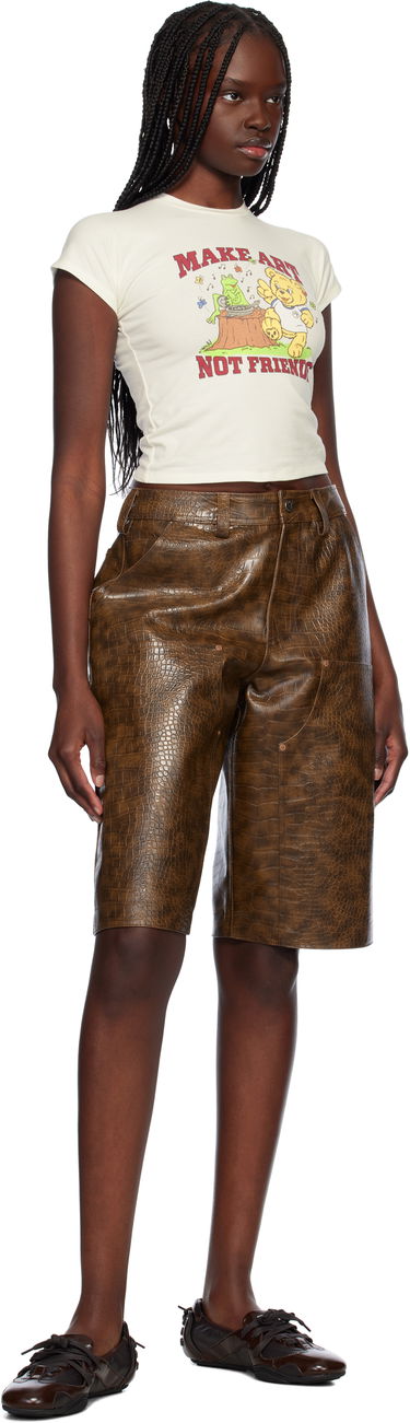 Crop Top Ambush AMBUSH 'Make Art' Baby Tee Biela | 12115397, 3