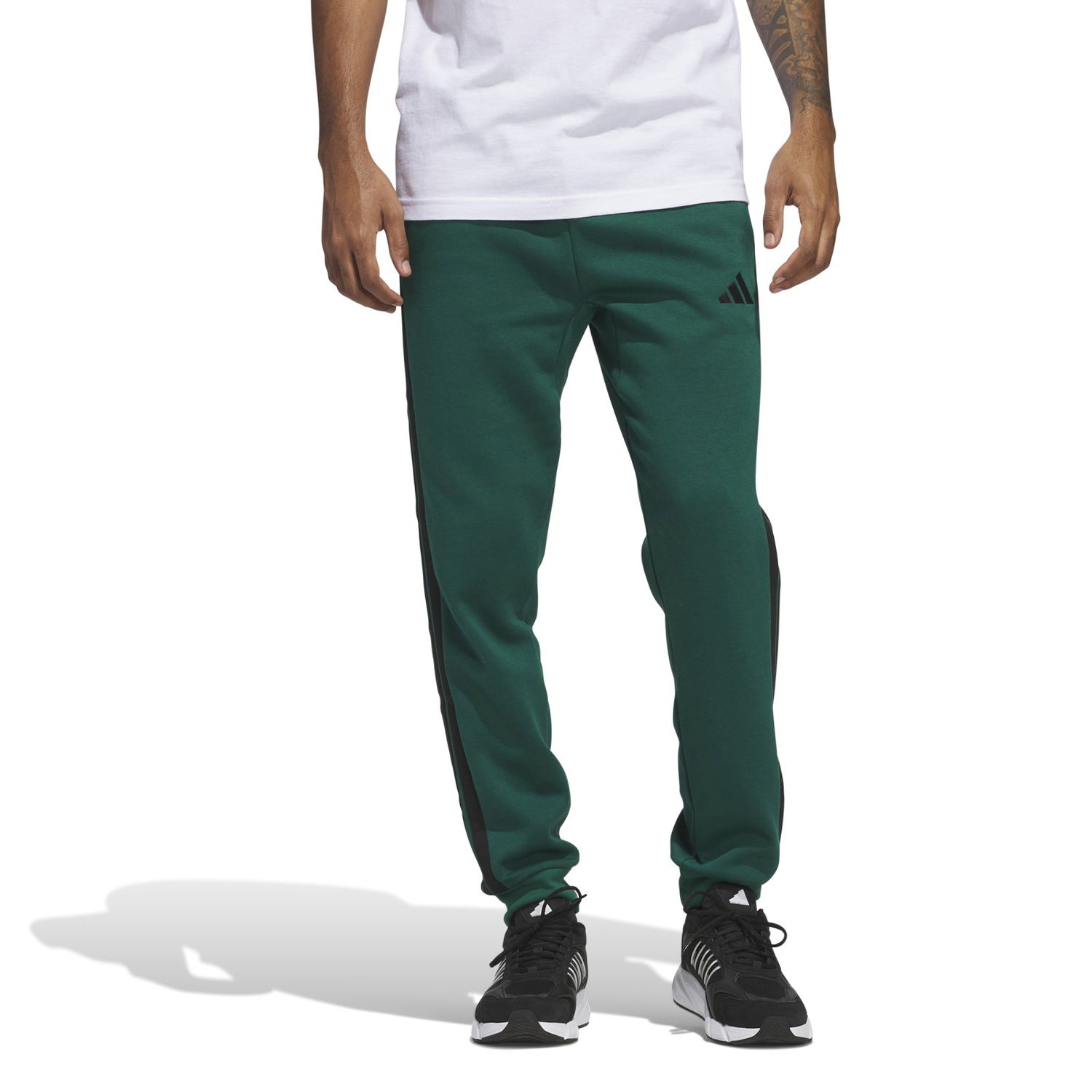Tepláky adidas Performance 3-Stripes Fleece Track Pants Zelené | JD1860, 1