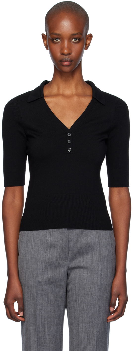 Polo tričko BOSS Wool Polo Čierna | 50523743, 0