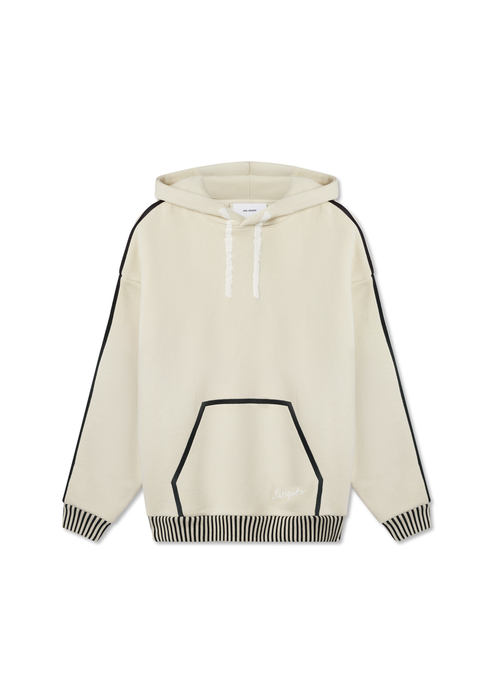 Relaxed-Fit Hoodie with Striped Trim