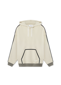 Relaxed-Fit Hoodie with Striped Trim