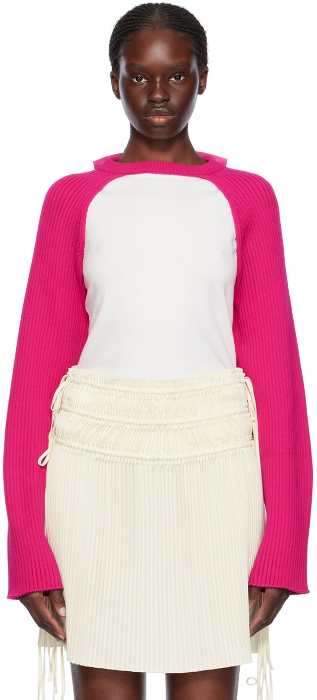 Sveter Helmut Lang Rib Sweater Ružová | O01HW722, 0