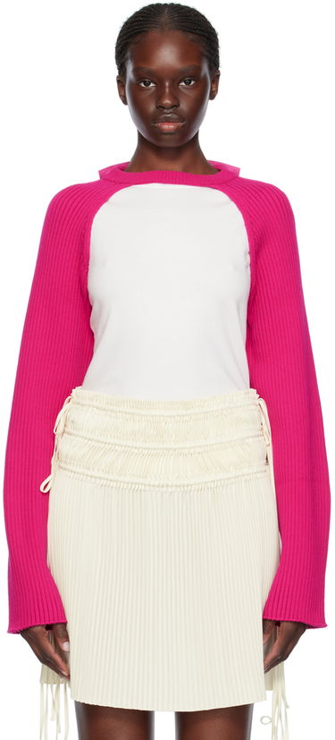 Sveter Helmut Lang Rib Sweater Ružová | O01HW722, 0