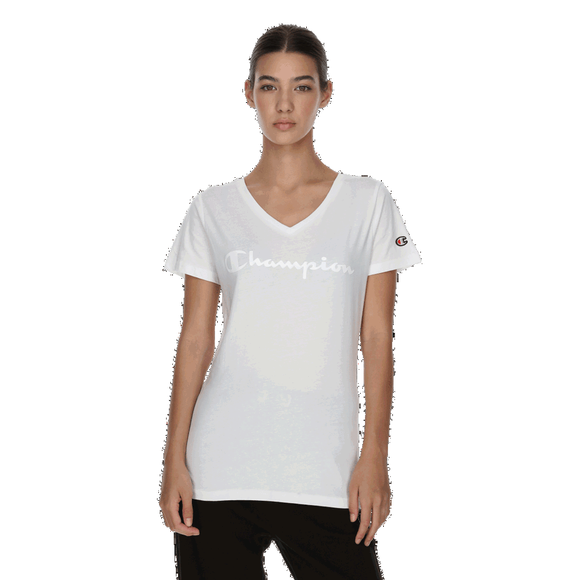Tričko Champion V-Neck T-Shirt Biela | 117765-WW001