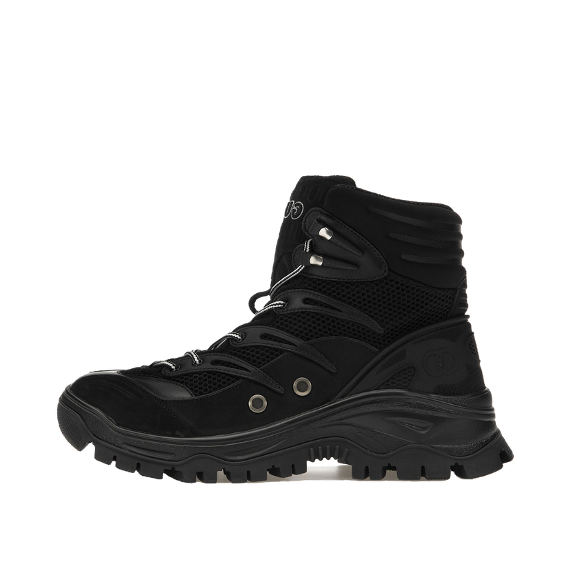 Tenisky a topánky Gucci Contrast-Panel Lace-Up Boot Black Čierna | 698779 2KD20 1000