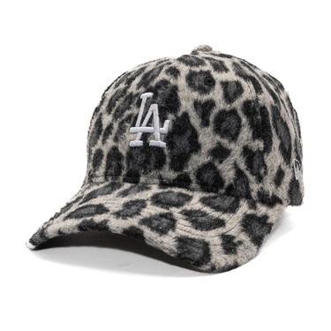 Šiltovka New Era Cosy Animal Snow Leopard Fleece 9FORTY LA Dodgers Adjustable Hat Šedá | 60691313, 0