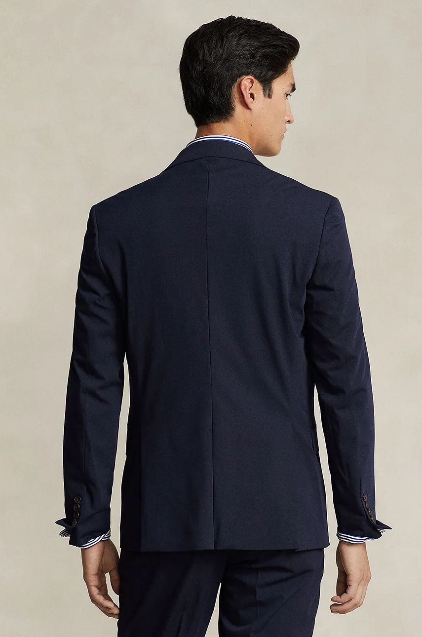 Navy Blue Wool Blend Blazer