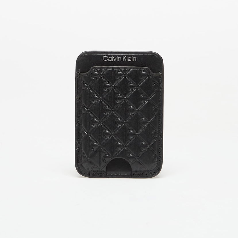 Peňaženka CALVIN KLEIN Calvin Klein Aop Leather Magnetic Card Case Čierna | LV04F1100G UB1