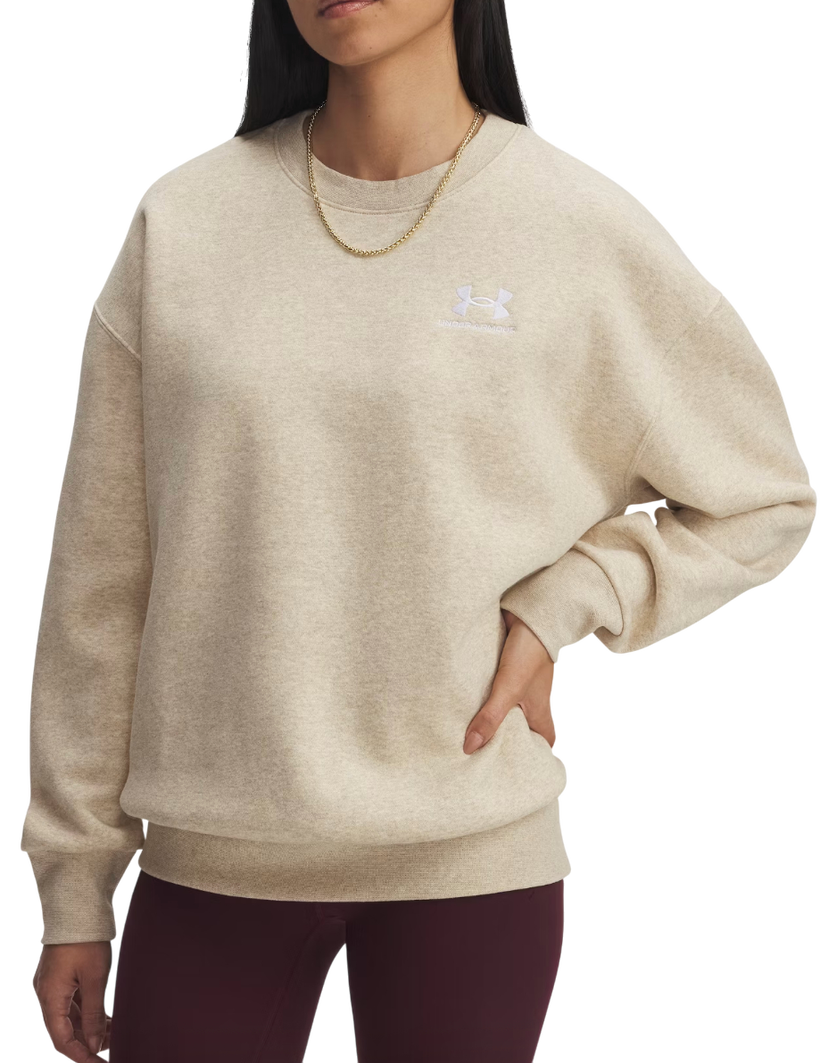 Mikina Under Armour Icon Fleece Oversized Crewneck Sweatshirt Béžová | 1379475-305
